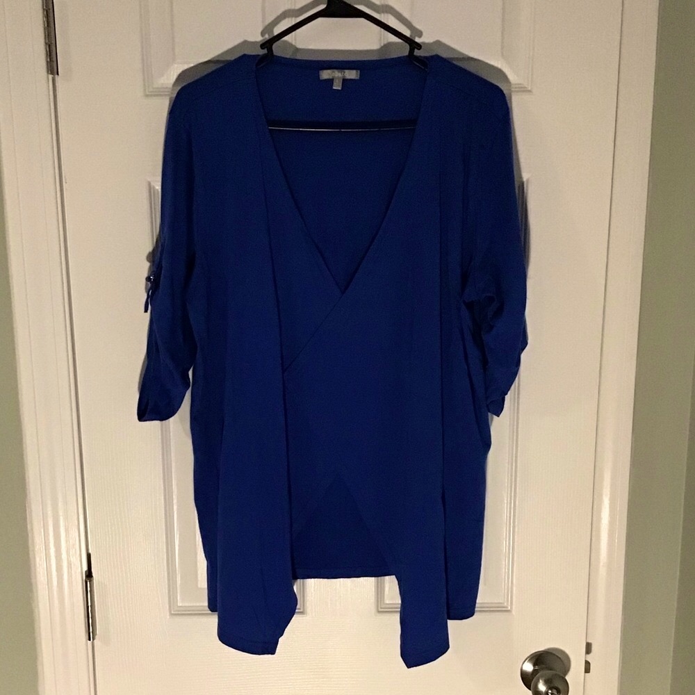 Blue cotton cardigan